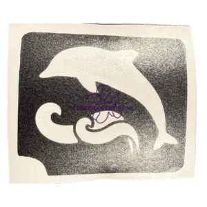 Glittertattoo sjabloon dolfijn