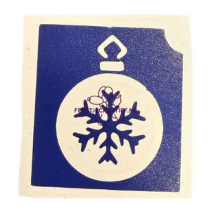 Glittertattoo sjabloon Kerstbal