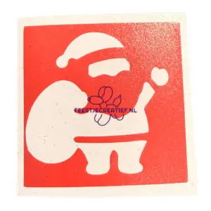 Glittertattoo sjabloon Kerstman staand