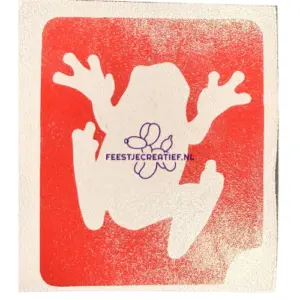 Glittertattoo sjabloon kikker