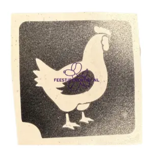 Glittertattoo sjabloon Kip