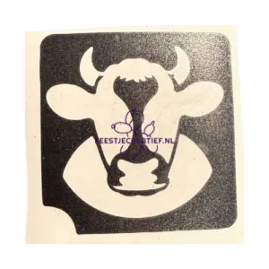 Glittertattoo sjabloon Koe 2