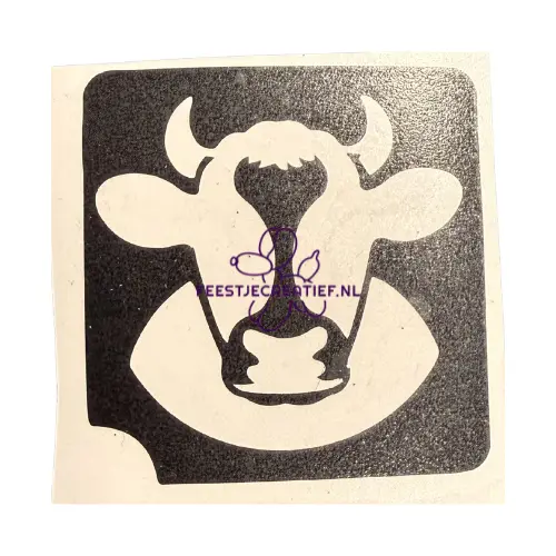 Glittertattoo sjabloon Koe 2 1 Glittertattoo sjabloon Koe 2