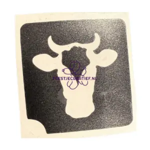 Glittertattoo sjabloon Koe