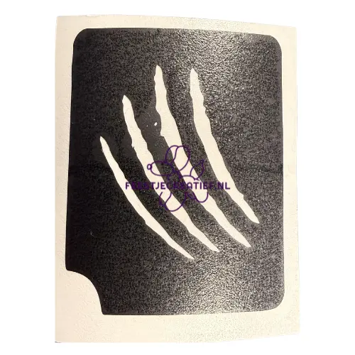 Glittertattoo sjabloon kras 1 Glittertattoo sjabloon kras