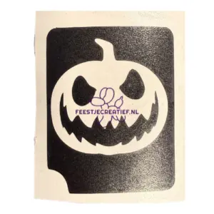 Glittertattoo sjabloon pompoen halloween