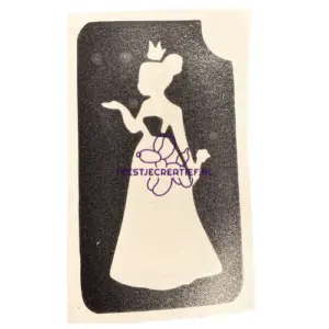 Glittertattoo sjabloon Prinses