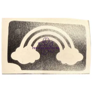 Glittertattoo sjabloon regenboog