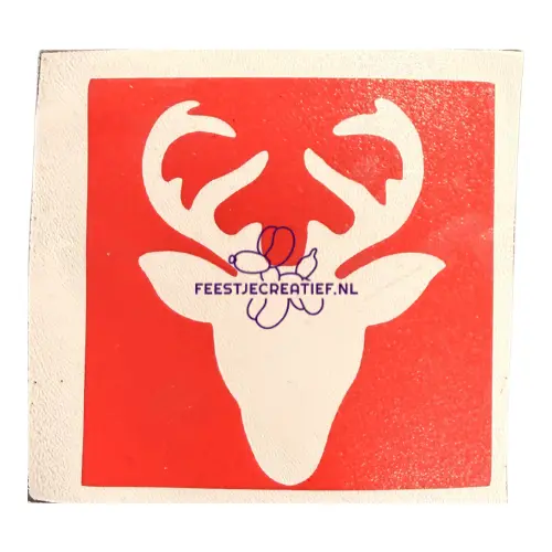 Glittertattoo sjabloon Rendier 2 1 Glittertattoo sjabloon Rendier 2