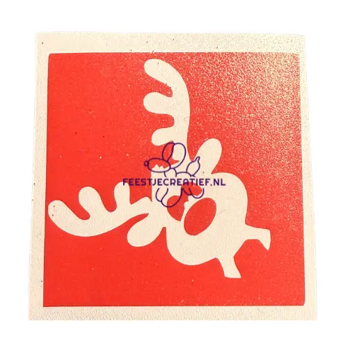 Glittertattoo sjabloon Rendier 1 Glittertattoo sjabloon Rendier