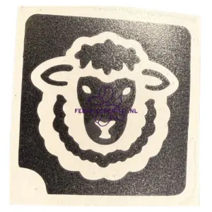 Glittertattoo sjabloon Schaap