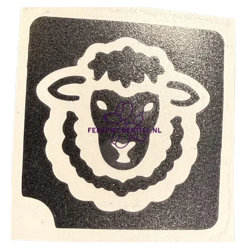 Glittertattoo sjabloon Schaap 1 Glittertattoo sjabloon Schaap