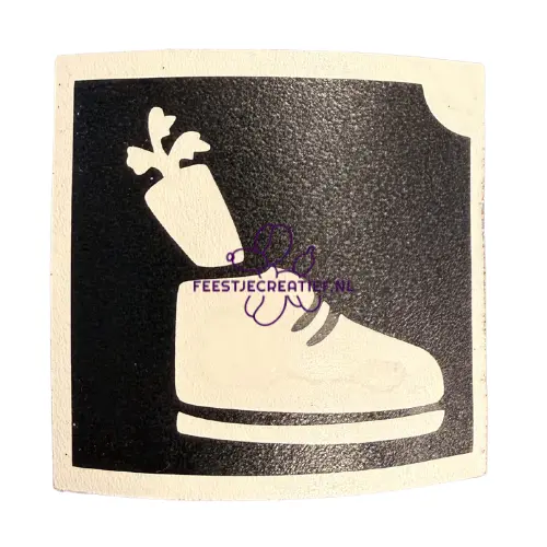 Glittertattoo sjabloon schoen 1 Glittertattoo sjabloon schoen