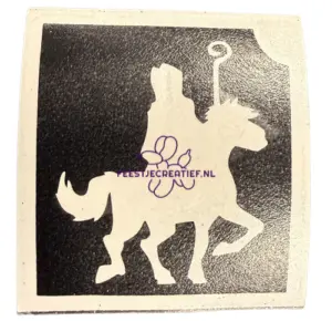 Glittertattoo sjabloon sinterklaas met paard