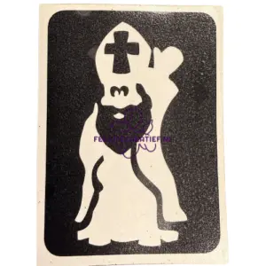 Glittertattoo sjabloon sint staand