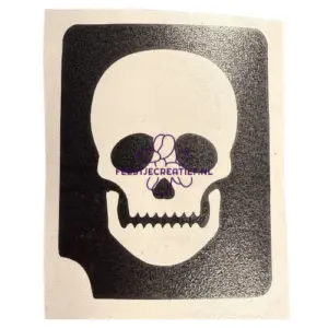 Glittertattoo sjabloon skull