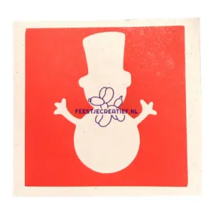 Glittertattoo sjabloon Sneeuwpop