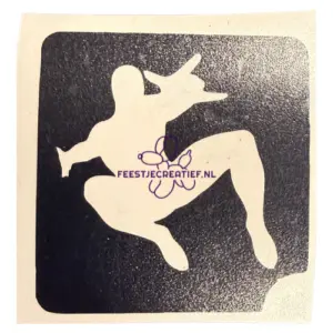 Glittertattoo sjabloon Spiderman