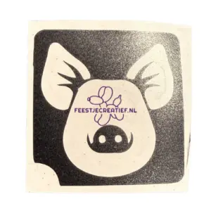 Glittertattoo sjabloon Vark