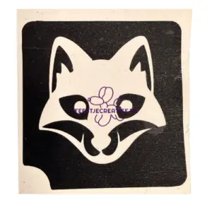 Glittertattoo sjabloon vos