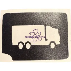 Glittertattoo sjabloon Vrachtwagen