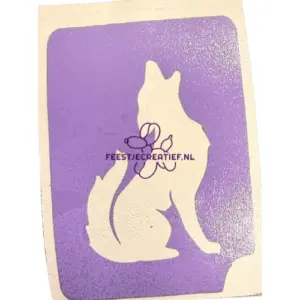 Glittertattoo sjabloon Wolf