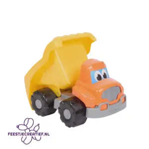Speelgoed kiepwagen oranje/geel