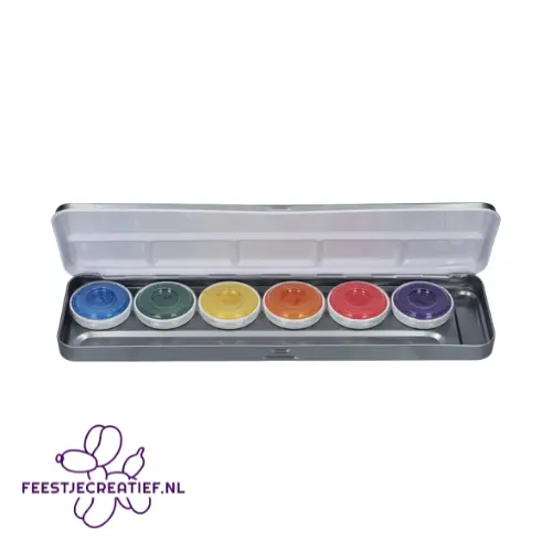 Superstar Summer Festival Aqua Face- and Bodypaint palette 6 kleuren 1 Superstar Summer Festival Aqua Face- and Bodypaint palette 6 kleuren