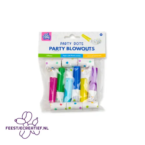 Roltongen party dots - 6 stuks 2 Roltongen party dots - 6 stuks - Afbeelding 2