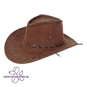 Cowboy hoed donkerbruin