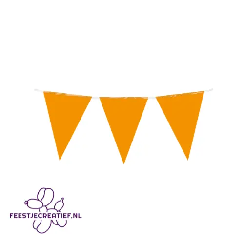 Oranje vlaggenlijn 30 meter 2 Oranje vlaggenlijn 30 meter - Afbeelding 2