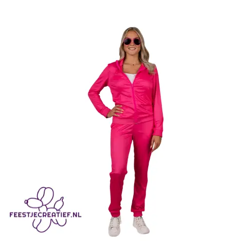 Trainingspak dames neon pink (maat 42) 1 Trainingspak dames neon pink (maat 42)