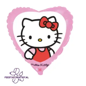 Folieballon hart Hello Kitty