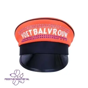 Pet voetbalvrouw oranje 2 assorti