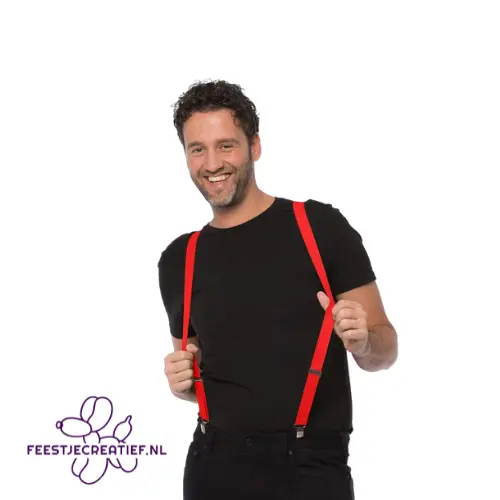 Bretels Rood - Breedte 2,5 cm 2 Bretels Rood - Breedte 2,5 cm - Afbeelding 2