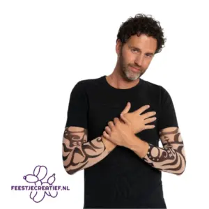 Verkleed accessoires 191 Tattoo Sleeves Tribal Zwart