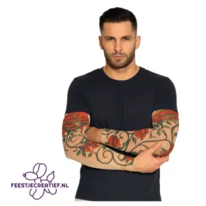 Verkleed accessoires 193 Tattoo Sleeves Rozen Multicolor