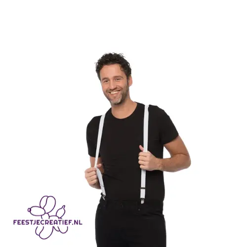 Bretels Wit - Breedte 3 cm 2 Bretels Wit - Breedte 3 cm - Afbeelding 2