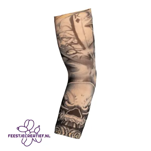 Tattoo Sleeves Skull Black White 2 Tattoo Sleeves Skull Black White - Afbeelding 2