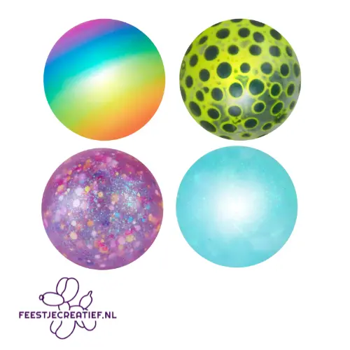 EDDY TOYS Squish Stressbal – 5 cm (Set van 4 stuks in doosje) 1 EDDY TOYS Squish Stressbal – 5 cm (Set van 4 stuks in doosje)