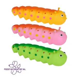 Squishy Caterpillar – Rups 14 cm (Diverse Kleuren)