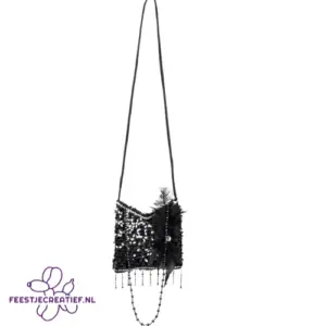 Schoudertasje Flapper Zwart - Charleston 20's