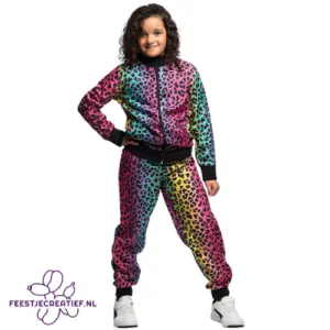 Trainingspak Regenboogpanter kind (4-6 jr)