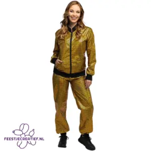 Trainingspak Disco diamond babe goud (S)