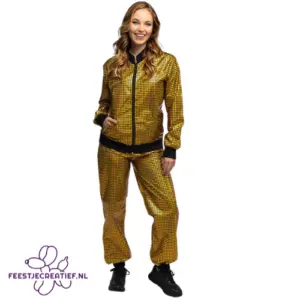 Trainingspak Disco diamond babe goud (M)