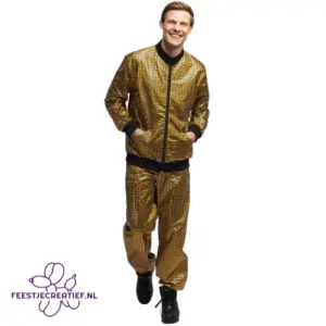 Trainingspak Disco diamond dude goud (m)