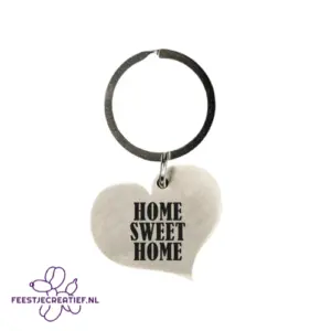 Sleutelhangers 86 Hart sleutelhanger - Home sweet home