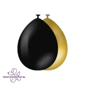PD - Ballonnen 50 stuks - Zwart-goud