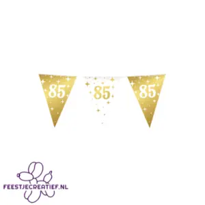 Fancy party flags foil - 85 jaar