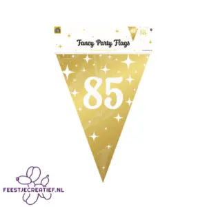 Fancy party flags foil - 85 jaar